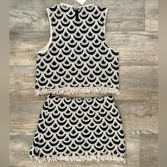 MANGO BLOGGER FAVE!!! Co-Ord Set Crochet Top and Mini Skirt NWT - Picture 16 of 16